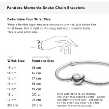 Pandora Moments - Bracciale con maglia snake e chiusura a cuore in in Argento Sterling, Gioiello da polso,