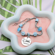 LUXYSODE Bracciale rigido da donna e ragazza con ciondolo con scritta "You are my sunshine" per figlia e nipote