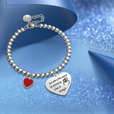 Chritice Regali Natale Donna Regalo Natale Amica Mamma Nonna, Bracciale Donna Acciaio con Frasi Bracciale Amicizia Regalo Amica