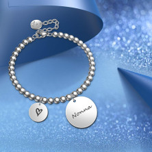 Chritice Regali Natale Donna Regalo Natale Amica Mamma Nonna, Bracciale Donna Acciaio con Frasi Bracciale Amicizia Regalo Amica