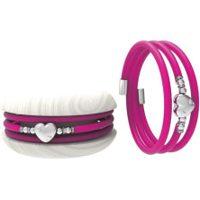 Macaron TOOLATE Bracciale Charm Macaron Donna in Caucciù con Simbolo, Charm Cuore Stella Quadrifoglio, Confezione Pasticcino -