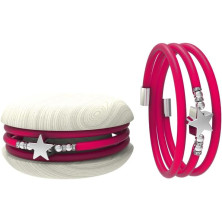 Macaron TOOLATE Bracciale Charm Macaron Donna in Caucciù con Simbolo, Charm Cuore Stella Quadrifoglio, Confezione Pasticcino -