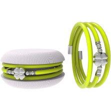 Macaron TOOLATE Bracciale Charm Macaron Donna in Caucciù con Simbolo, Charm Cuore Stella Quadrifoglio, Confezione Pasticcino -