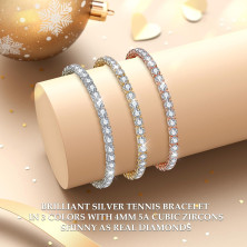 4MM Bracciale Tennis Argento, Bracciale Tennis Donna Bracciale Tennis Uomo Bracciali Donna Argento Regalo Donna Regalo Uomo