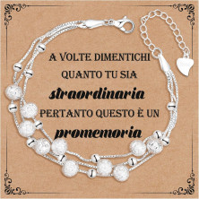 CheersLife Bracciale In Argento Con Stelle E Perline Per Le Donne,Regali Di Ispirazione Per Le Donne Ragazze,Bracciali Per Donna