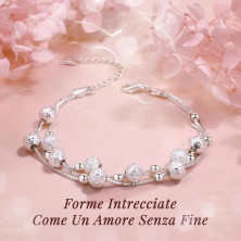 CheersLife Bracciale In Argento Con Stelle E Perline Per Le Donne,Regali Di Ispirazione Per Le Donne Ragazze,Bracciali Per Donna