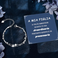 CheersLife Bracciale In Argento Con Stelle E Perline Per Le Donne,Regali Di Ispirazione Per Le Donne Ragazze,Bracciali Per Donna