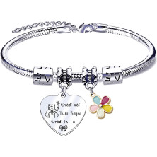 QTQTLP Regalo Amicizia Bracciale,Donna Bracciale Ispiratore Donna Ragazza per La Migliore Amica Regalo di Laurea, Regalo di