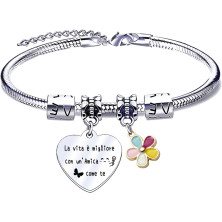 QTQTLP Regalo Amicizia Bracciale,Donna Bracciale Ispiratore Donna Ragazza per La Migliore Amica Regalo di Laurea, Regalo di