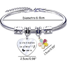 QTQTLP Regalo Amicizia Bracciale,Donna Bracciale Ispiratore Donna Ragazza per La Migliore Amica Regalo di Laurea, Regalo di