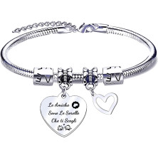 QTQTLP Regalo Amicizia Bracciale,Donna Bracciale Ispiratore Donna Ragazza per La Migliore Amica Regalo di Laurea, Regalo di