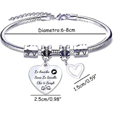 QTQTLP Regalo Amicizia Bracciale,Donna Bracciale Ispiratore Donna Ragazza per La Migliore Amica Regalo di Laurea, Regalo di