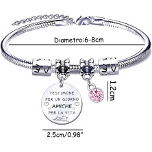 QTQTLP Regalo Amicizia Bracciale,Donna Bracciale Ispiratore Donna Ragazza per La Migliore Amica Regalo di Laurea, Regalo di