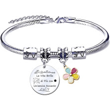 QTQTLP Regalo Amicizia Bracciale,Donna Bracciale Ispiratore Donna Ragazza per La Migliore Amica Regalo di Laurea, Regalo di