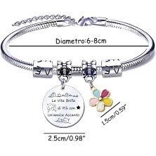 QTQTLP Regalo Amicizia Bracciale,Donna Bracciale Ispiratore Donna Ragazza per La Migliore Amica Regalo di Laurea, Regalo di