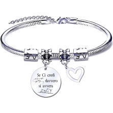 QTQTLP Regalo Amicizia Bracciale,Donna Bracciale Ispiratore Donna Ragazza per La Migliore Amica Regalo di Laurea, Regalo di