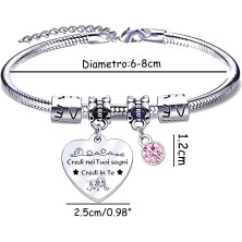 QTQTLP Regalo Amicizia Bracciale,Donna Bracciale Ispiratore Donna Ragazza per La Migliore Amica Regalo di Laurea, Regalo di