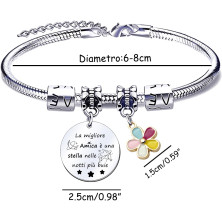 QTQTLP Regalo Amicizia Bracciale,Donna Bracciale Ispiratore Donna Ragazza per La Migliore Amica Regalo di Laurea, Regalo di