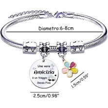 QTQTLP Regalo Amicizia Bracciale,Donna Bracciale Ispiratore Donna Ragazza per La Migliore Amica Regalo di Laurea, Regalo di