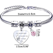 QTQTLP Regalo Amicizia Bracciale,Donna Bracciale Ispiratore Donna Ragazza per La Migliore Amica Regalo di Laurea, Regalo di