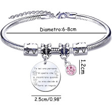 QTQTLP Regalo Amicizia Bracciale,Donna Bracciale Ispiratore Donna Ragazza per La Migliore Amica Regalo di Laurea, Regalo di