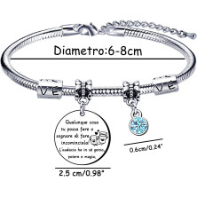 Lumengqi Bracciale Donna Regalo Donna Regali per la moglie Fidanzata Sorella compagno di classe Mamma Amic Braccialetti Amicizia