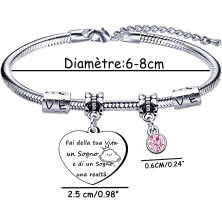 Lumengqi Bracciale Donna Regalo Donna Regali per la moglie Fidanzata Sorella compagno di classe Mamma Amic Braccialetti Amicizia