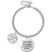 Anson&Hailey Regalo Donna Natale Bracciale Donna Braccialetto Bracciale Amicizia Best Friends e Inspirational In Acciaio