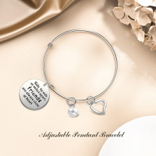 Anson&Hailey Regalo Donna Natale Bracciale Donna Braccialetto Bracciale Amicizia Best Friends e Inspirational In Acciaio