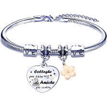 FGHJK Regali Natale Collega Bracciale Collega Regalo Colleghe Regalo di Amicizia Colleghi Braccialetto Regali per Collega Regalo