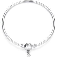 LNQOBU Argento Sterling 925 Braccialetto da Donna con chiusura a cuore Compatibile con Pandora Europei Charms da Donna