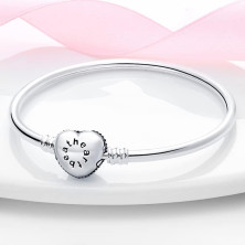 LNQOBU Argento Sterling 925 Braccialetto da Donna con chiusura a cuore Compatibile con Pandora Europei Charms da Donna