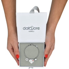 dalcuore Bracciale Amicizia, Ipoallergenico, Idee Regalo Donna Compleanno Amica Migliore Braccialetto Frasi Speciali per Amiche