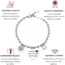 dalcuore Bracciale Amicizia, Ipoallergenico, Idee Regalo Donna Compleanno Amica Migliore Braccialetto Frasi Speciali per Amiche