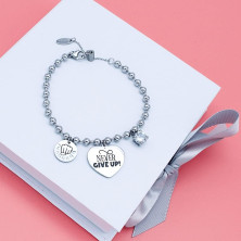 dalcuore Bracciale Amicizia, Ipoallergenico, Idee Regalo Donna Compleanno Amica Migliore Braccialetto Frasi Speciali per Amiche