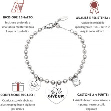 dalcuore Bracciale Amicizia, Ipoallergenico, Idee Regalo Donna Compleanno Amica Migliore Braccialetto Frasi Speciali per Amiche