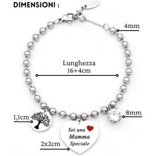 dalcuore Bracciale Amicizia, Ipoallergenico, Idee Regalo Donna Compleanno Amica Migliore Braccialetto Frasi Speciali per Amiche