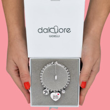 dalcuore Bracciale Amicizia, Ipoallergenico, Idee Regalo Donna Compleanno Amica Migliore Braccialetto Frasi Speciali per Amiche