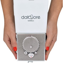 dalcuore Bracciale Amicizia, Ipoallergenico, Idee Regalo Donna Compleanno Amica Migliore Braccialetto Frasi Speciali per Amiche