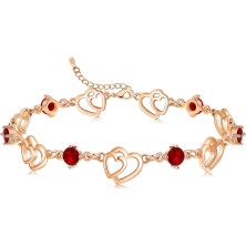 Cosie Lily Bracciale Donna Argento 925 Bracciale Cuore Placcati Oro Rosa Bracciale Mamma Gioielli Regalo Idea Compleanno Festa