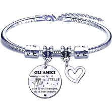 POIUYTRE Regali Natale Amica Braccialetti Sorella Regali Migliore Amica Regalo di Amicizia Bracciale Amica Regalo Sorella Amica