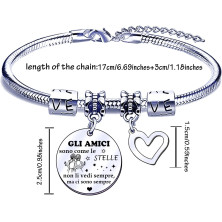 POIUYTRE Regali Natale Amica Braccialetti Sorella Regali Migliore Amica Regalo di Amicizia Bracciale Amica Regalo Sorella Amica