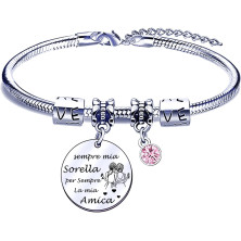 POIUYTRE Regali Natale Amica Braccialetti Sorella Regali Migliore Amica Regalo di Amicizia Bracciale Amica Regalo Sorella Amica