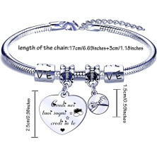 POIUYTRE Regali Natale Amica Braccialetti Sorella Regali Migliore Amica Regalo di Amicizia Bracciale Amica Regalo Sorella Amica