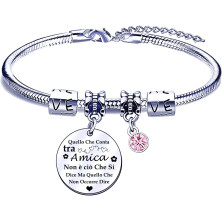 POIUYTRE Regali Natale Amica Braccialetti Sorella Regali Migliore Amica Regalo di Amicizia Bracciale Amica Regalo Sorella Amica