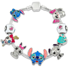 BJPERFMS Bracciale Stitch, Lilo Stitch Braccialetto, Stitch Bracciale on Ciondoli, Braccialetti Amicizia, Bracciale Bambina,