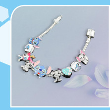 BJPERFMS Bracciale Stitch, Lilo Stitch Braccialetto, Stitch Bracciale on Ciondoli, Braccialetti Amicizia, Bracciale Bambina,