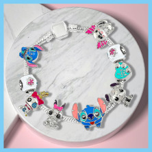 BJPERFMS Bracciale Stitch, Lilo Stitch Braccialetto, Stitch Bracciale on Ciondoli, Braccialetti Amicizia, Bracciale Bambina,