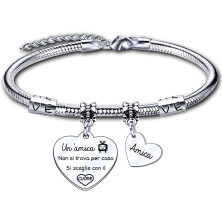 LUODAN Regalo Natale Amicizia Bracciale,Regali Natale Amica Idee Amica Sorelle Bracciale Ispiratore Donna Ragazza per La