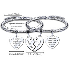 LUODAN Regalo Natale Amicizia Bracciale,Regali Natale Amica Idee Amica Sorelle Bracciale Ispiratore Donna Ragazza per La